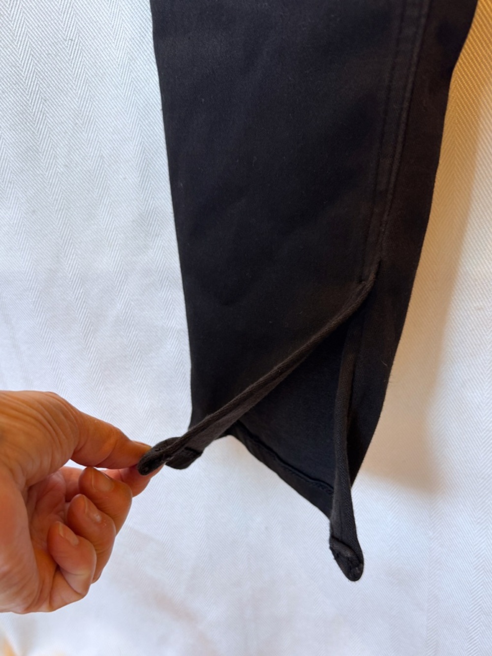 Ted Baker Anetaa Black Sateen Finish Slim Jeans with Split Hem - Picture 4 of 9